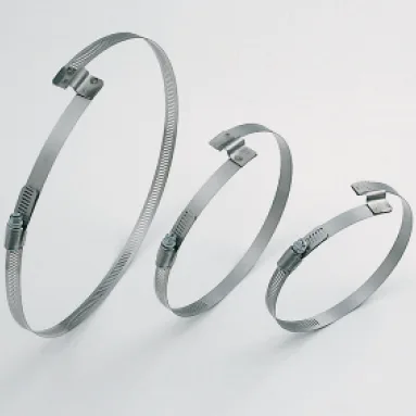 photo of a Flexause Flexadux bridge clamp for leaf vacuum hose