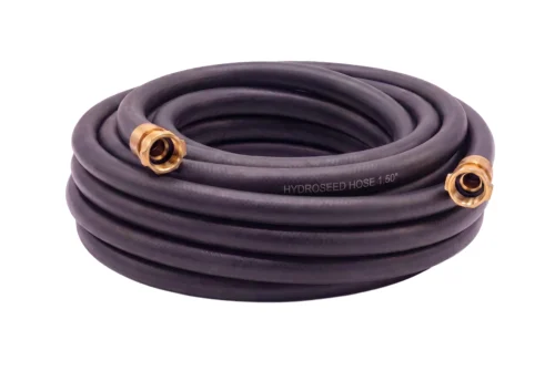 Black EPDM Hydroseed hose with brass ends