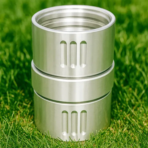 swivel connector for mulch hoses