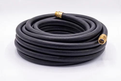 Black EPDM Hydroseed hose with brass ends